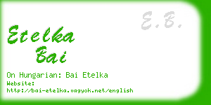 etelka bai business card